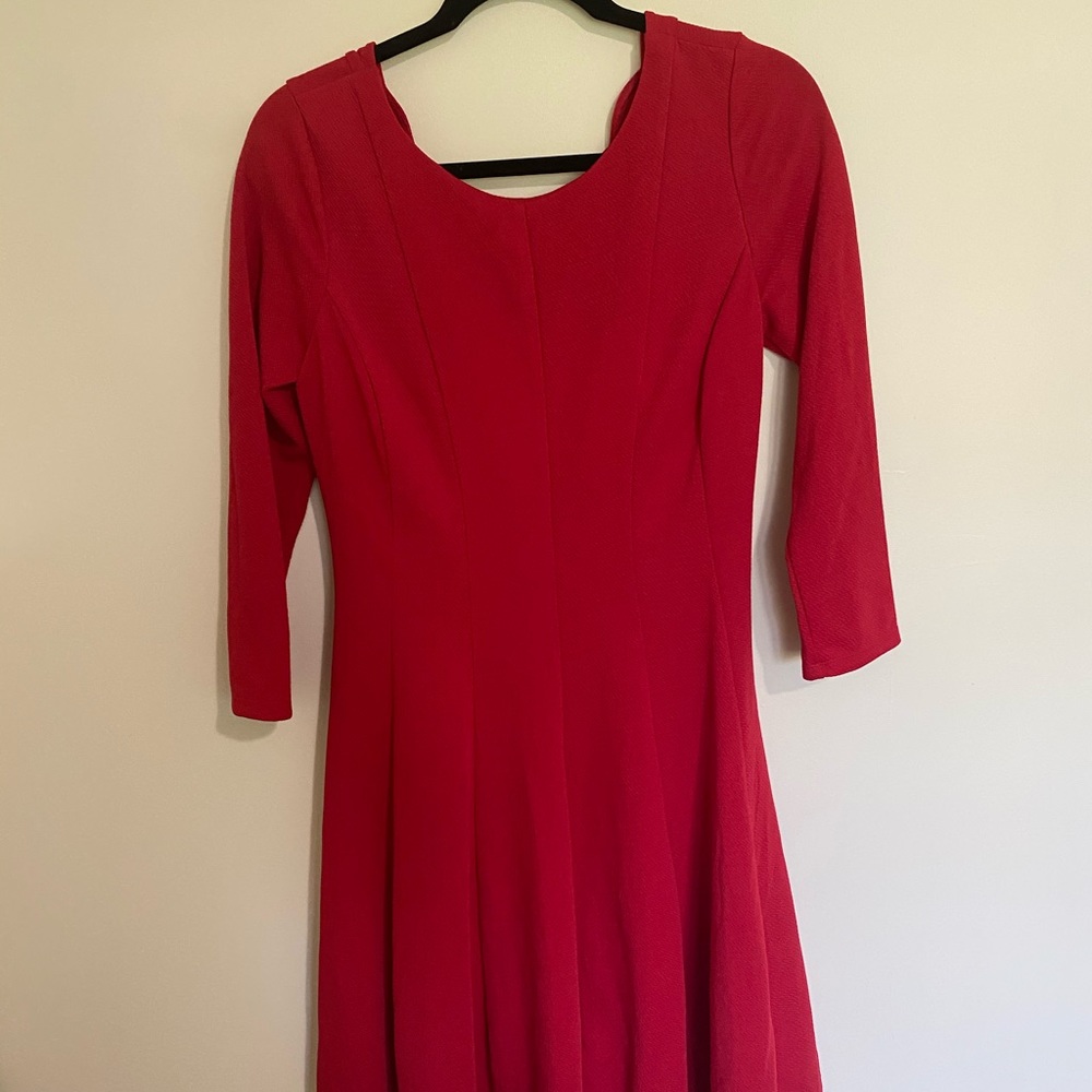 ANTHROPOLOGIE RED DRESS LINED NWOT ELLEN TRACY-MEDIUM